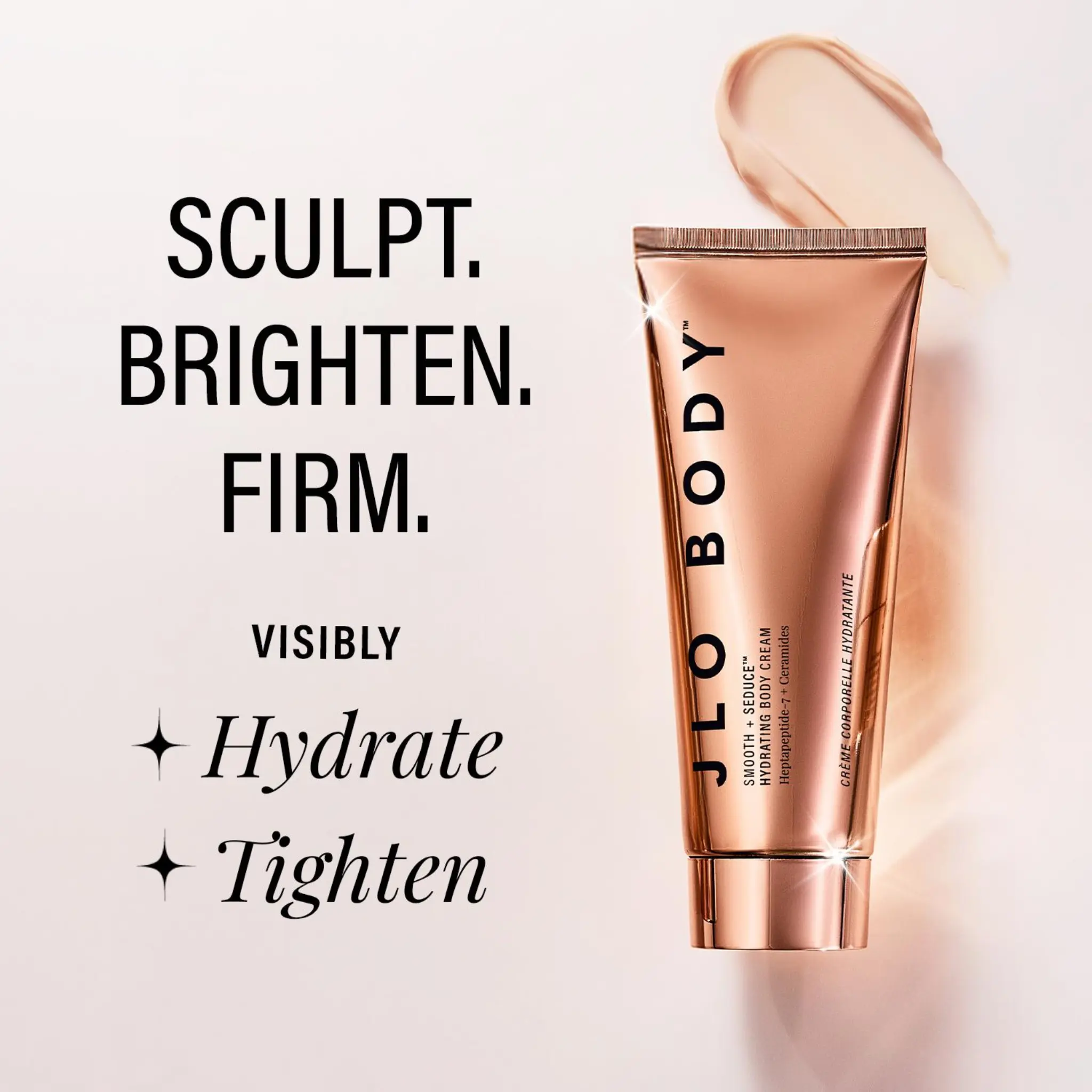 JLO BEAUTY Smooth & Seduce Hydrating Body Cream, Whipped 24-Hour Moisturizer for Smooth Skin & Instant Glow, 24-Hour Moisturizing Body Lotions & Creams, Glowup, Selfcare, Body Care