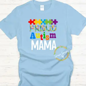 Autism Mama Autism Acceptance Softstyle Comfortable T-shirt