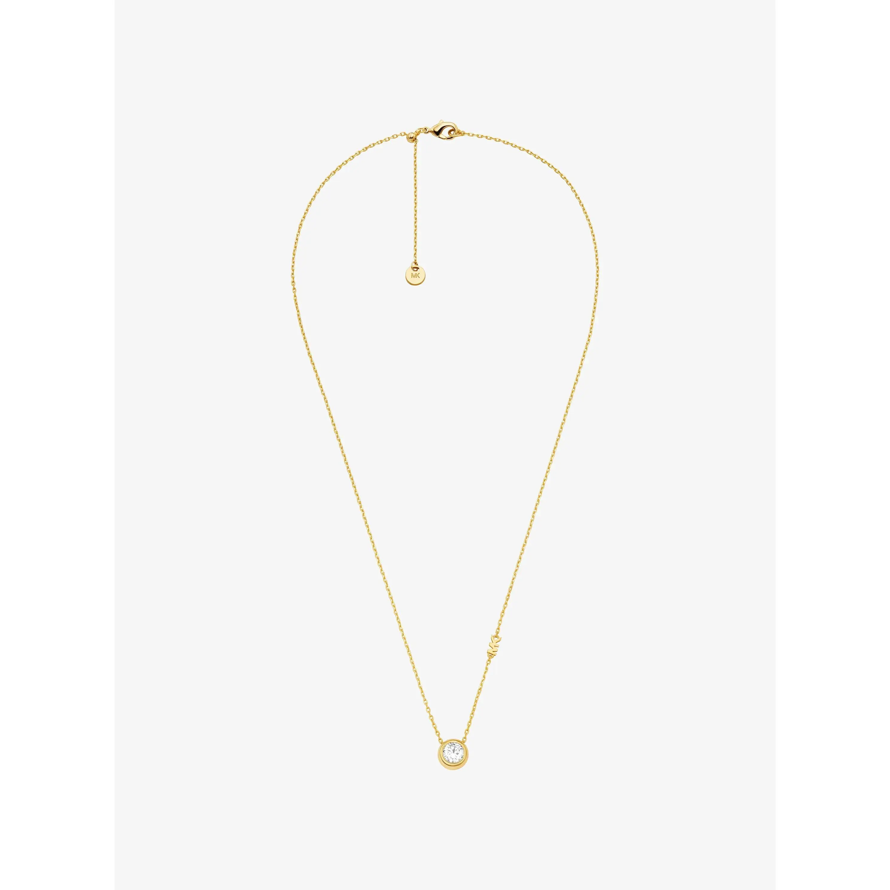 Round Stone Pendant Necklace