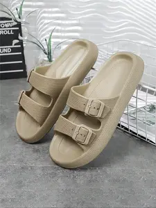 1 Pair Men's Slippers Thick Platform Bathroom Cloud Slippers Non-Slip Home Flip Flops Sandals Men Fashion Soft Sole EVA Indoor Slides