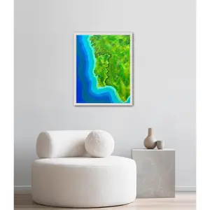 Portugal 🇵🇹 - 16x20 Fine Art Map made with Acrylic & Resin on Canvas