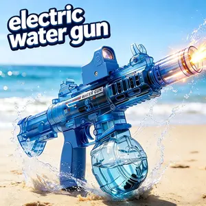 Electric Water Gun with Lighting Function, Long-Lasting Battery, Perfect Beach & Pool Toy for Family Fun