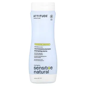 ATTITUDE Oatmeal Sensitive Natural, Volume & Shine Shampoo, Unscented, 16 fl oz (473 ml)