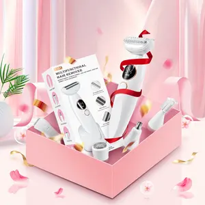 Back to School 5 in 1 Electric Shaver, 1 Set Rechargeable Shaver & Accessories, Suitable for Wet and Dry Use, Personal Care Appliances for Women Comfort