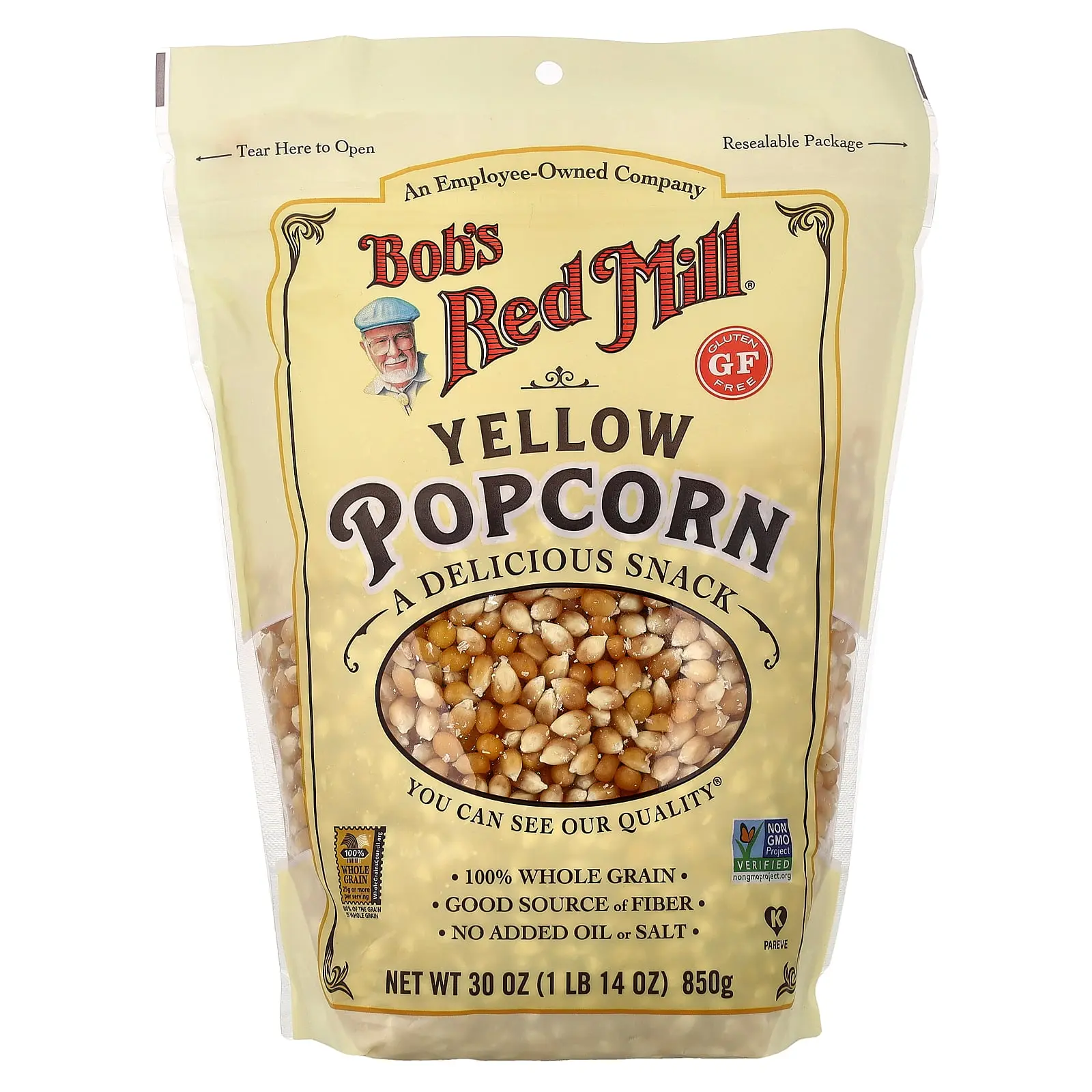 Bob's Red Mill Yellow Popcorn, 30 oz (850 g)
