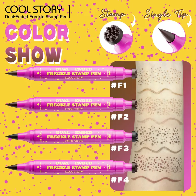Waterproof Freckles Pen: Faux Freckle Stamp and Fine Tip Eyeliner for Realistic, Long-Lasting Freckles and Effortless Makeup, Perfect for Daily Wear and Cosplay 4