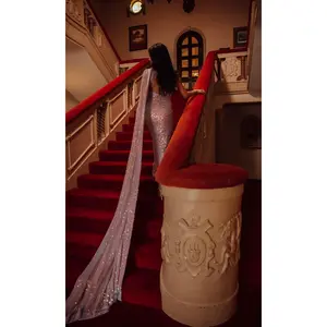 Lilly Purple Sequins Saree