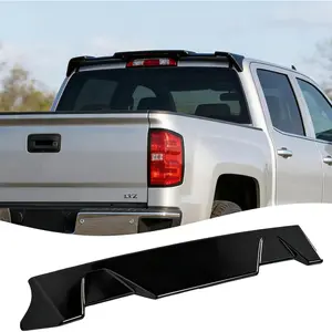 STSEV01 Rear Spoiler Cab Roof Wing Fit for Chevy Silverado 1500 2500 GMC Sierra 1500 2014-2018 Accessories LT/LTZ/Custom/Work Truck/High Country (Crew Cab or Extended Cab Only), Add-on Top Wing Lip