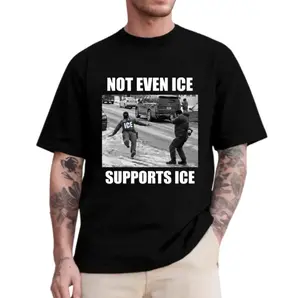 Not Even Ice Supports ICE Shirt, ICE Agent Slips On Ice Funny T-Shirt, Meme Shirts, Funny Shirts, T-Shirt For Women, Gifts For Him, Gifts For Her