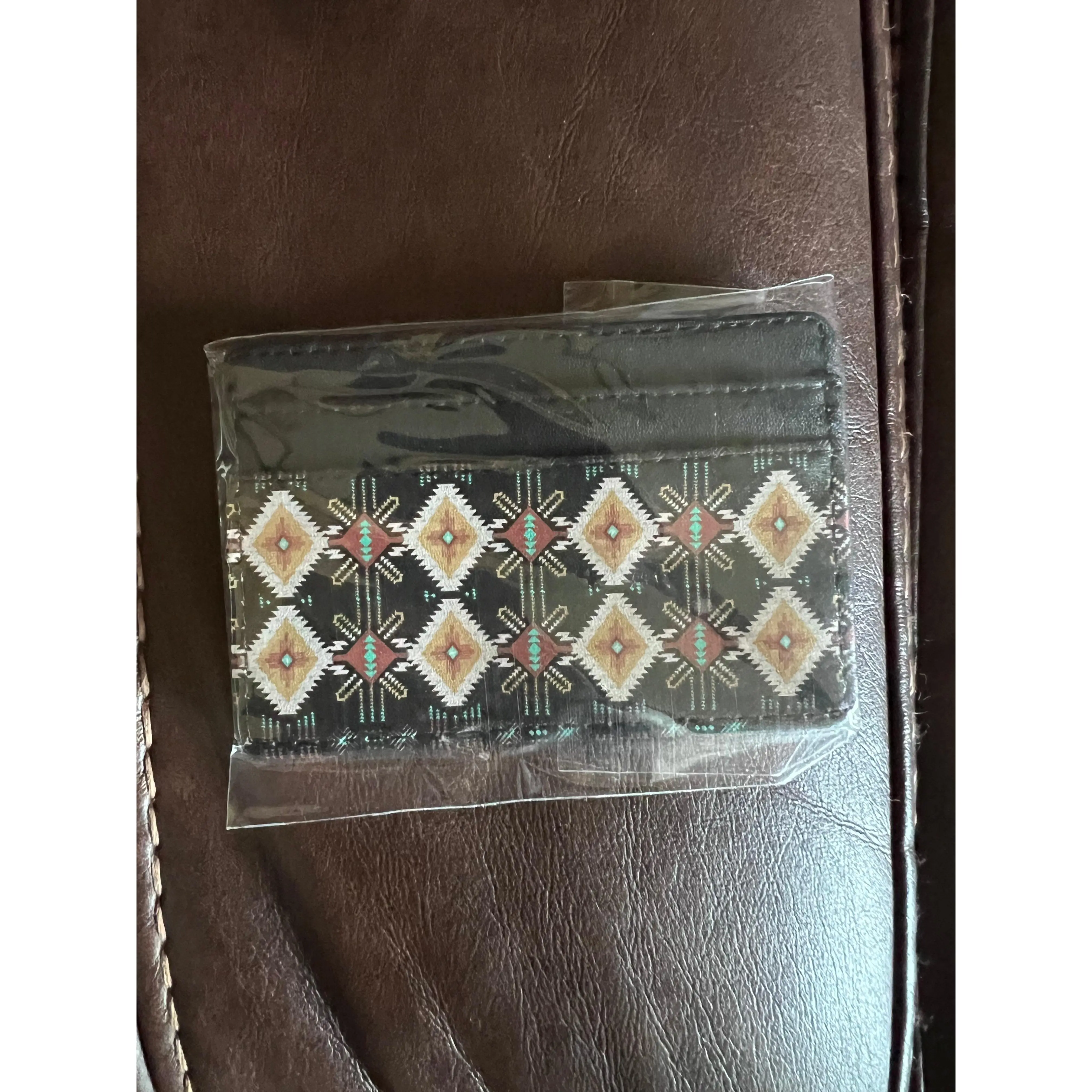 Black Boho Aztec wallet