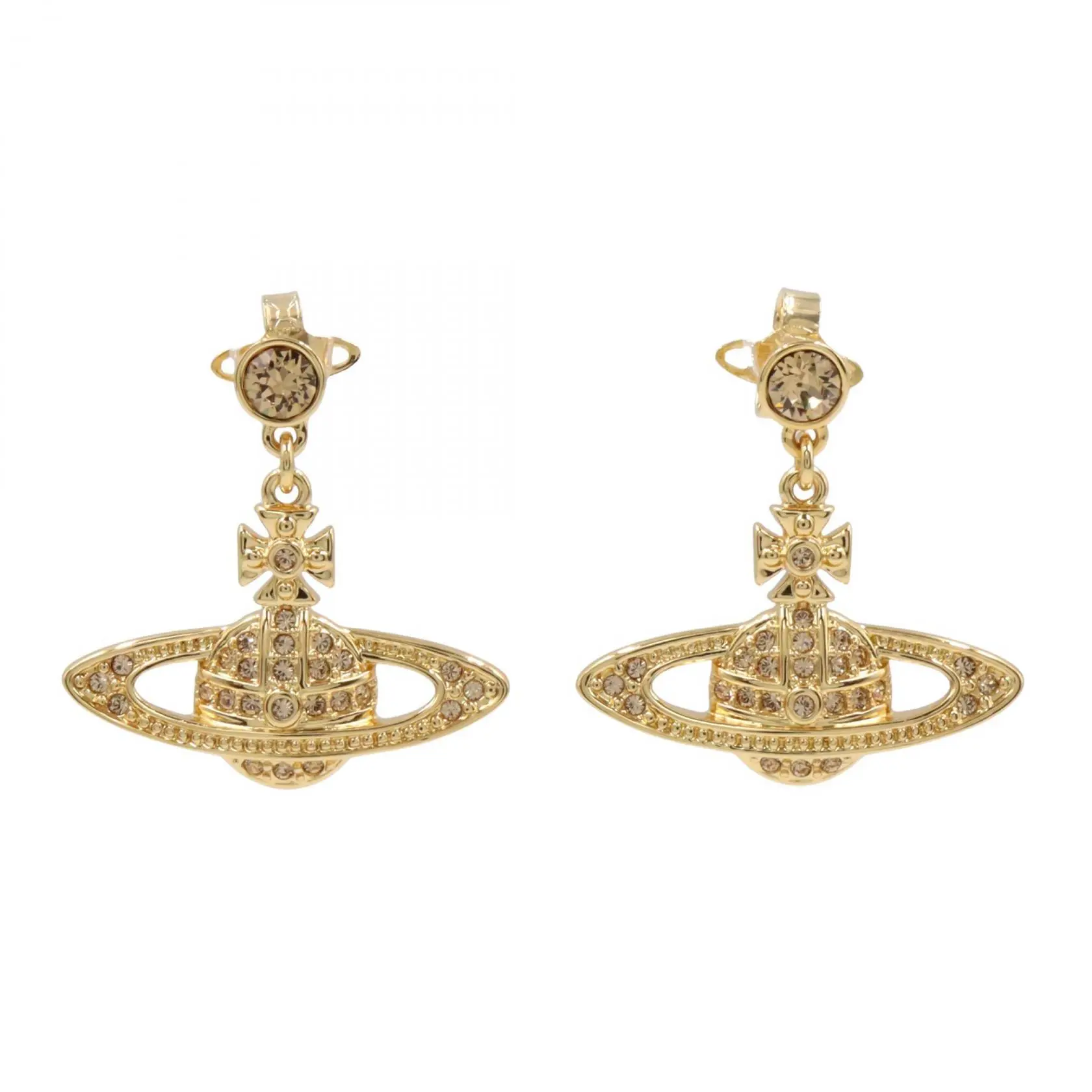 Pre-owned vivienne westwood Brass Small Leather Goods Earrings