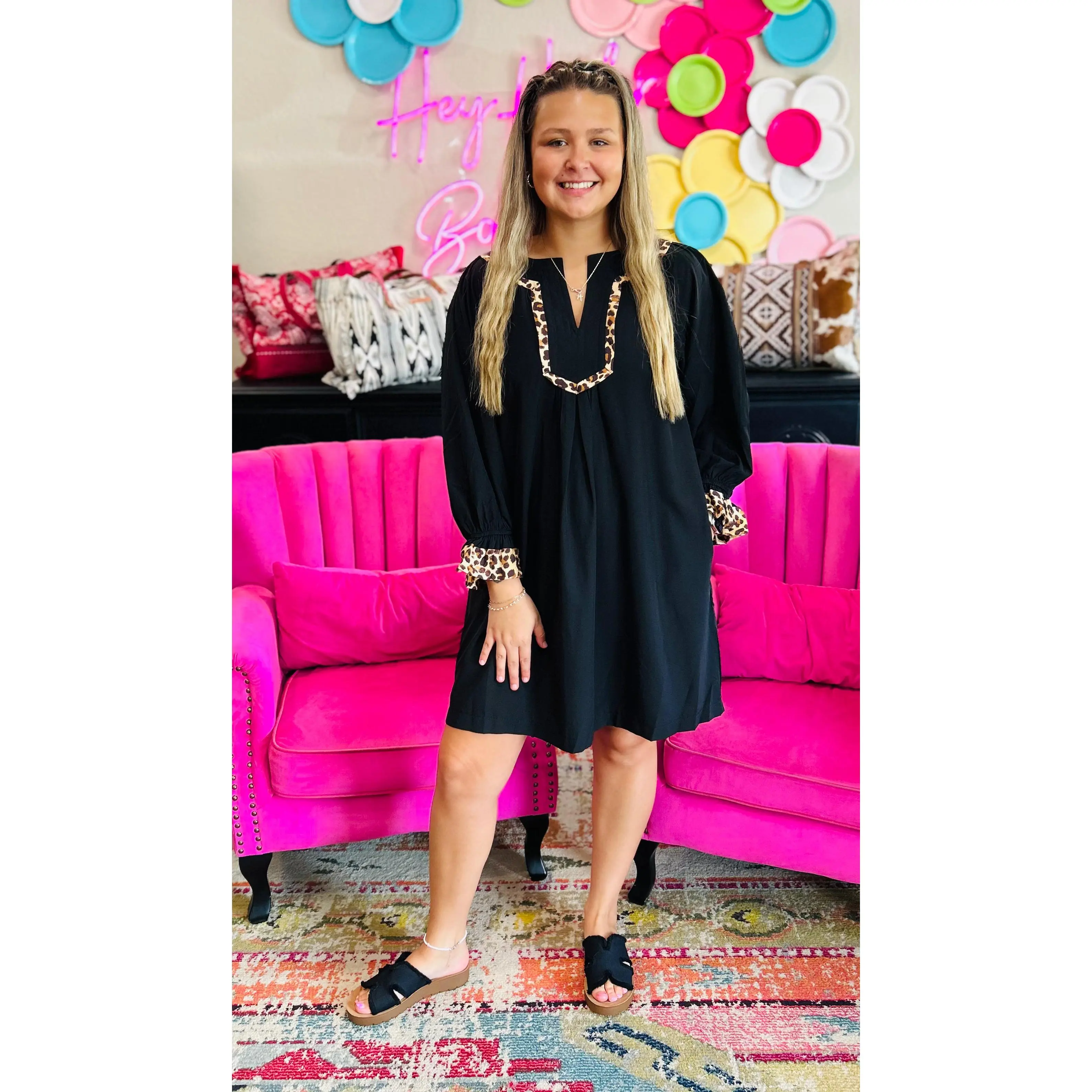 Subtle Cheetah Print Dress