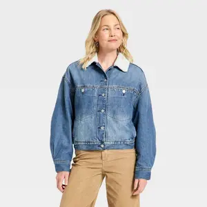 Women's Bubble Denim Jacket - Universal Thread