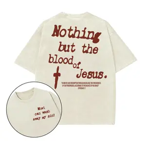 Nothing About The Blood Of Jesus Christian Washed T-Shirt, Vintage I Love Jesus 2025 Shirt, Christian t shirts, Christian Easter Gift, Gift For All, Full Size, Full Color Top Womenswear
