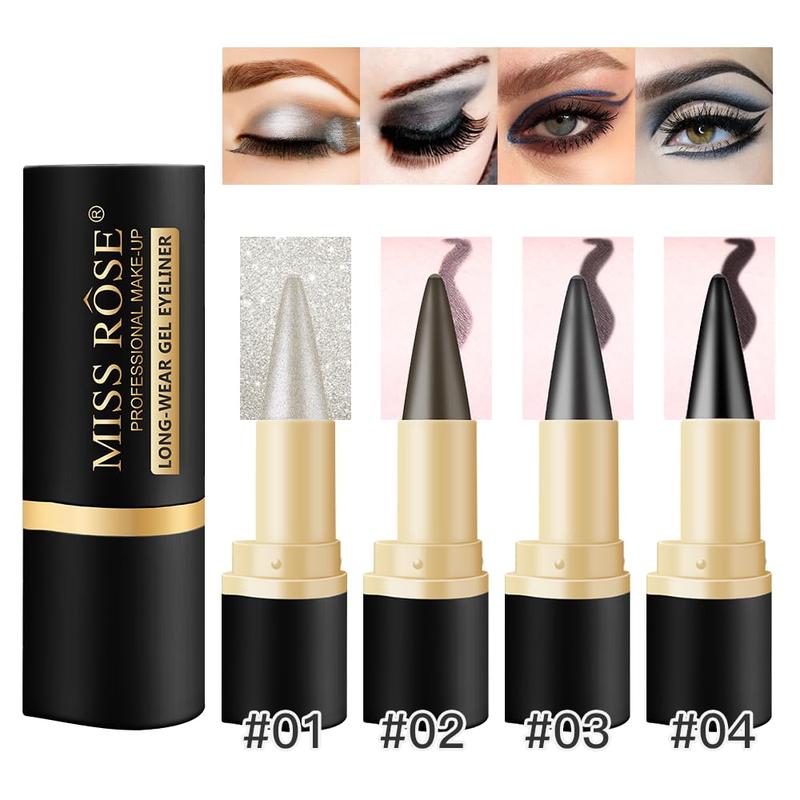 2 Pcs Black Gel Cream Eyeliner Set, Light Dark Green Gel Eyeliner Pencils Eye Black Face Paint Stick Lipstick Halloween Makeup Set