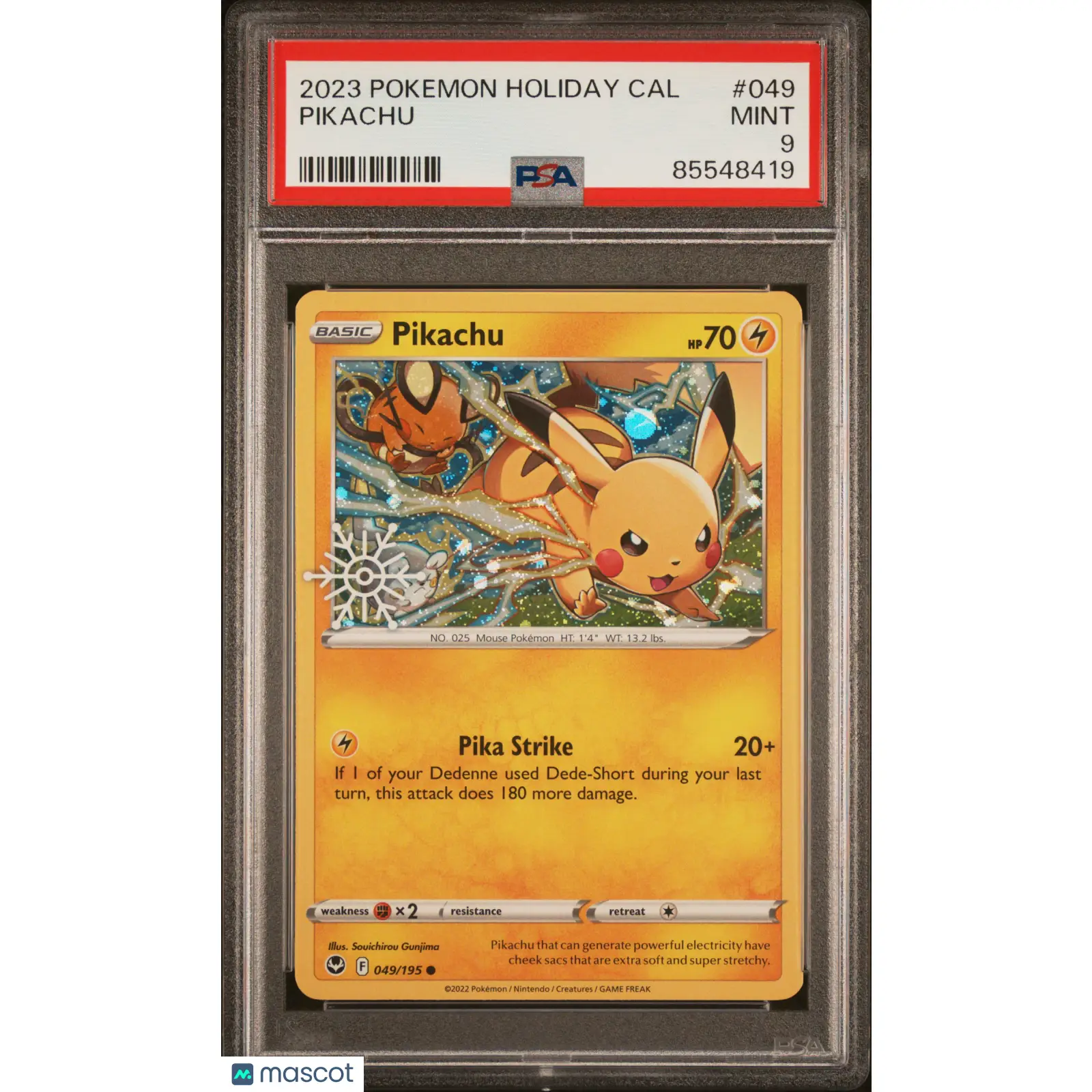 PSA 2023 Pokémon TCG Pikachu #049 9