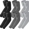 Unisex 6-Pair Outdoor Arm Sleeves with Contrast Lace Accents, Beads, UPF 50+ UV Protection, Breathable Compression Fabric, Adjustable Large Elastic Stretch Fit, Built for Active Sports Days (Polyester Blend)