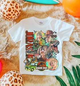 Retro Dinosaur Adventure Shirt - 90s Movie Graphic Tee - Prehistoric Jurassic Style T-Shirt for Men & Women - Soft Breathable Fabric - Perfect for Everyday Wear Gifts or Themed Parties - Summer Wear Menswear Top