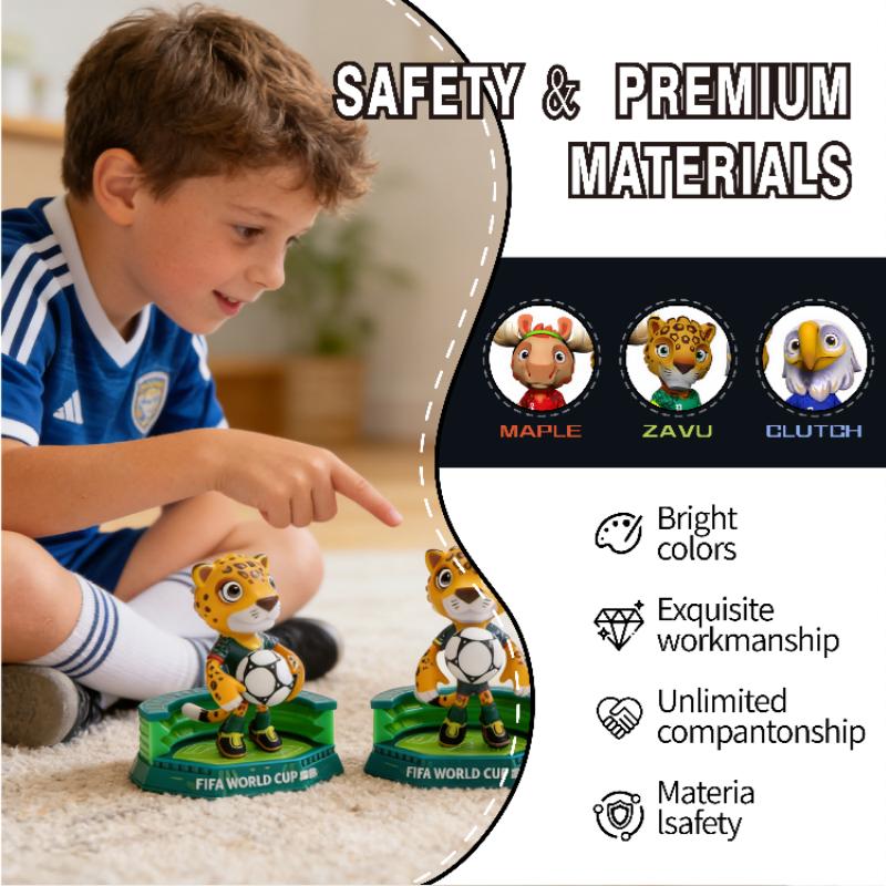 New 2026 cute mascot dolls from the United States, Canada, and Mexico, cartoon figurines, figurines, and gifts (1 box of 3)