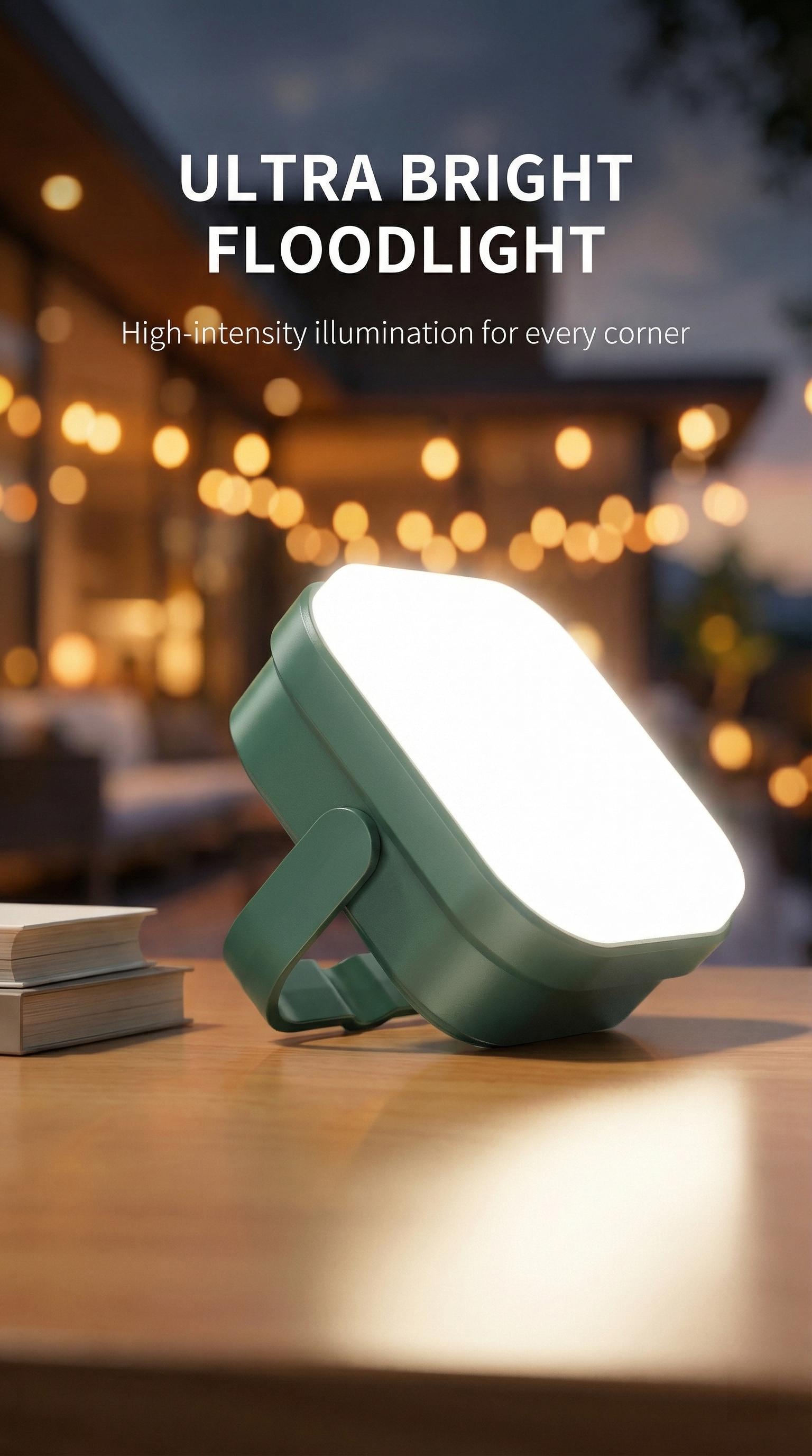 Black Panda Portable Solar Camping Lantern Solar & USB-C Dual Charging High Brightness Daily water resistant Multiple Lighting Modes