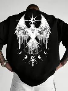 Men's Casual Sporty Short Sleeve Shirt, Godviper Animal Print, Comfortable Round Neck T-Shirt for Outdoor Gym Streetwear