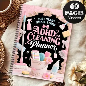 Adhd Home Organization Planner Notebook, Essential Tool for Adhd Management, Stay Organized at Home, Perfect for Daily Planning