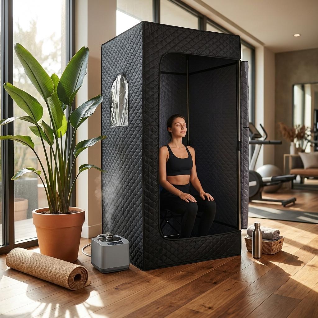 Home Portable Full Body Sauna Tent With 3L Steamer Foldable Chair Remote Control 9 Levels Personal Sauna Box, Indoor For Women Men, 2.9'X2.9'X5.9' Steam Sauna For Home