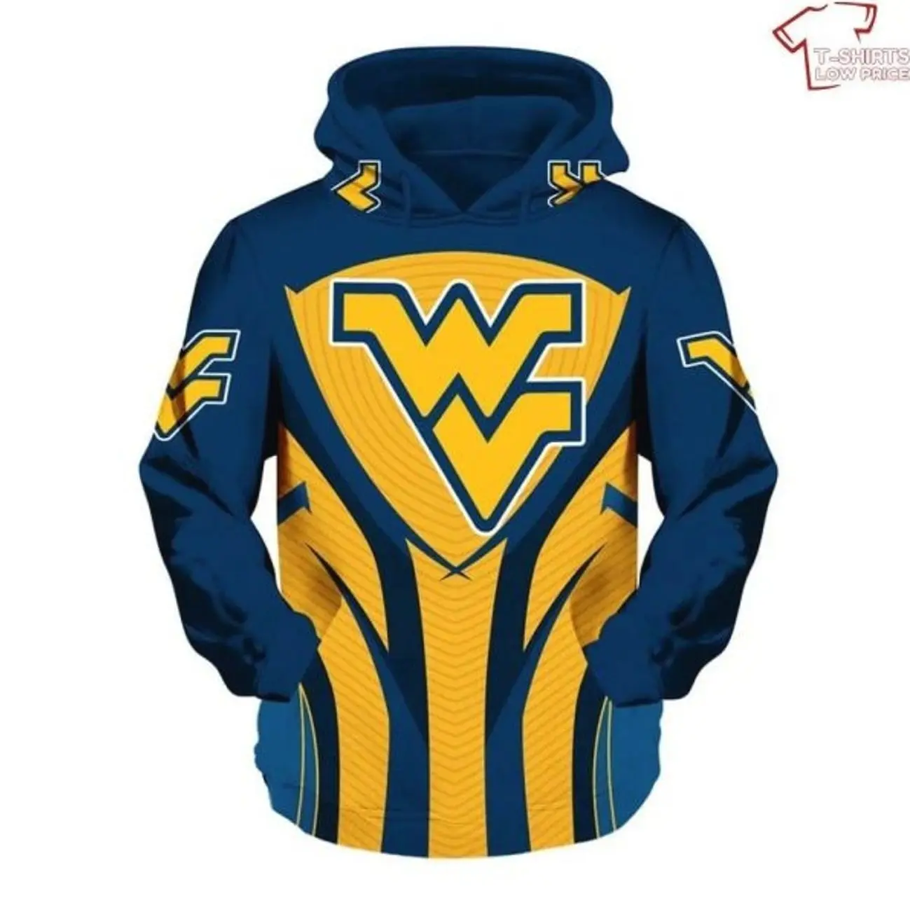 Virginia football Blue Gold 3D Hoodie