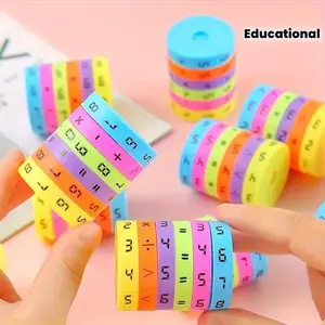 Rotating Educational Arithmetic Learning Tool, Interactive Math Practice, Includes Addition Subtraction Multiplication Division, Colorful Number Line, Math Learning Tools