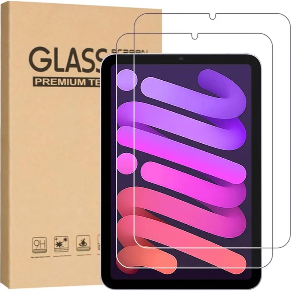 2 Pack T Tersely Screen Protector for iPad Mini 7 (A17 Pro, 2024, 7th Gen) / Mini 6 (2021, 6th Gen) - Tablet Protector Accessories, 8.3-Inch HD Tempered Glass, Scratch-Resistant Guard, Tempered Screen Film, Screen Protective Film