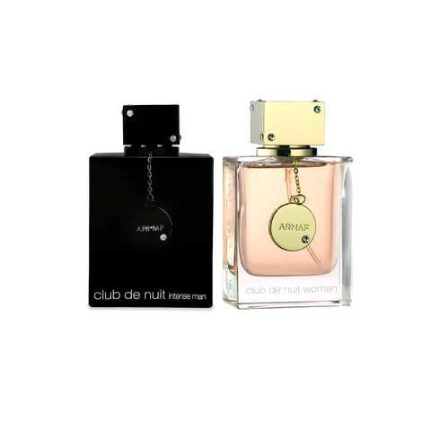 Armaf Limited Edition 2-Piece Unisex EDP Duo Set - Club de Nuit Intense Men’s & CDN Women’s Non-Toxic Liquid Perfumes (3.4 fl oz Each) with Aromatic Amber Spicy, Citrus Rose Wood, Smoky Rose, Fruity Notes, Long Lasting for Adults’ Evening Out, All Seasons