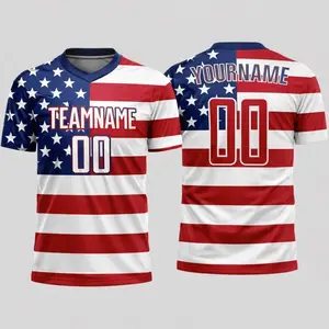 Personalized USA 2026 Soccer Football Jersey, Custom Name Number America Shirt, Patriotic Soccer Uniform Kit Men Women Youth Kids