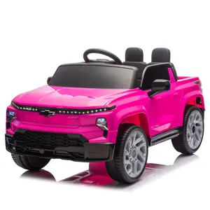 24V Kids Ride on Car W/Parents Control,Licensed Chevrolet Silverado,Four-wheel suspension,LED Lights,Bluetooth,music,USB,MP3,Power display,speeds 2.49-3.73MPH For kids aged 2-5.