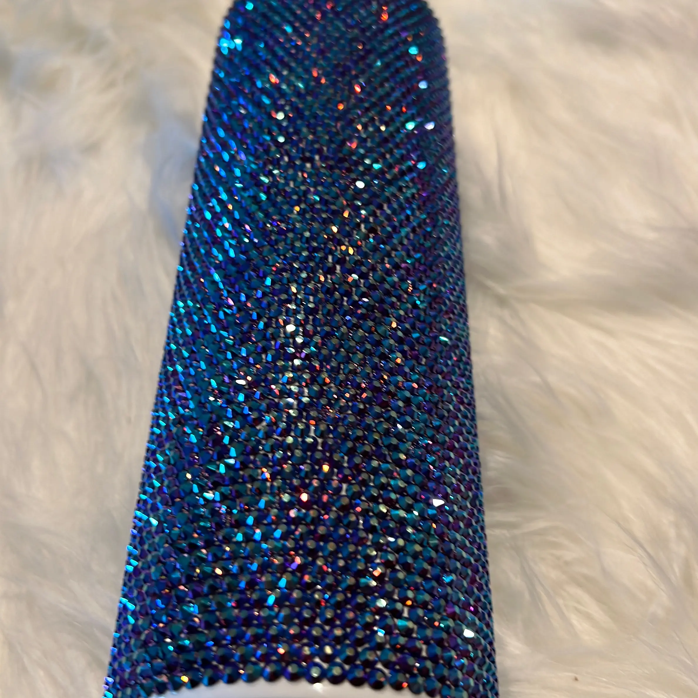 Purple Shift Hand-Placed Rhinestone 30oz Stainless Steel Tumbler Bottle Drinkware