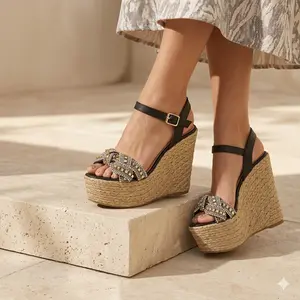 Lupita - Heart Sandals Handmade Platforms of High Quality and Comfort