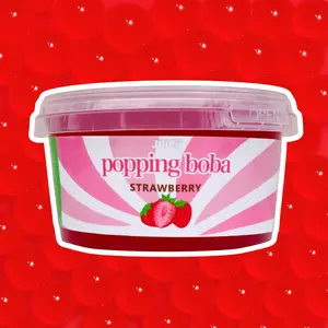 JUICII Popping Boba Pearls - 1lb Perfect for Bubble Tea, Frozen Yogurt, Boba, Matcha, Beverage Drinks, Ice Cream Toppings