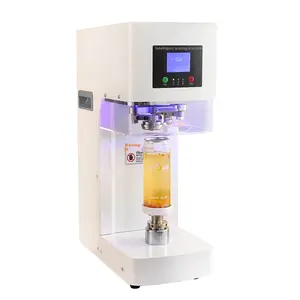 Commercial Soda Can Sealer - 2.4-6.7 inch Height Adjustable, Automatic Can Sealer for Aluminum and Plastic Cans - White