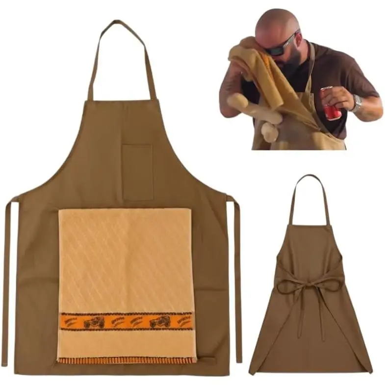 Chef's Prank Apron, Creative Prank Aprons For Men, The Ultimate Gag Gift Apron, Surprise Hiding In The Pocket Funny Gifts Fashionable apron as a gift for men