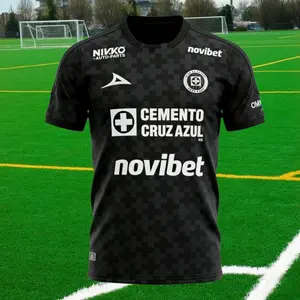 2526 Cruz Azul Third Away Black Short Sleeve Soccer Jersey