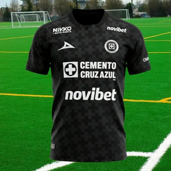 2526 Cruz Azul Third Away Black Short Sleeve Soccer Jersey