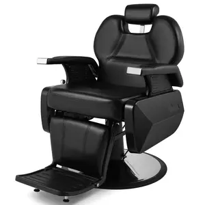 Barber Chair for Hair Stylist Hydraulic Recline Salon Chair Heavy Duty Black Professional Equipment