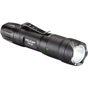 Pelican White LED Bulb Flashlight, 445 Lumens, Black Aluminum Industrial-Tactical Body, 1 AA Alkaline Battery Included, Model 071100-0000-110