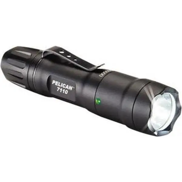 Pelican White LED Light Bulb Flashlight for Adults, 445 Lumens, Black Aluminium Industrial-Tactical Body, 1 AA Alkaline Battery Included, Model 071100-0000-110 (Batteries Compatible), Led Lights, Led Bulb Battery