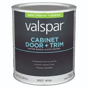 Valspar  Enamel Cabinet Door Trim, Satin White