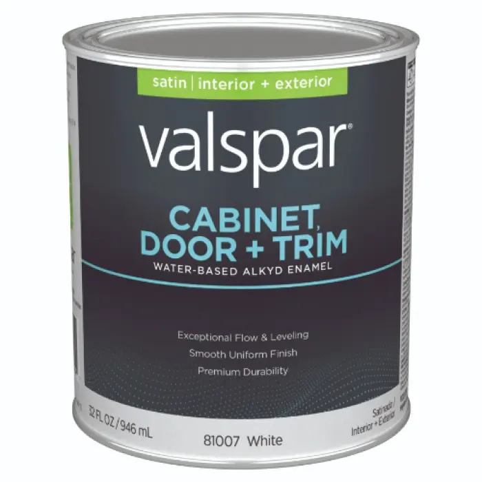 212 MAIN Alkyd Enamel Kitchen Cabinet Paint - Valspar Interior Coating for Doors, Trim, Classic Satin Finish, Smooth Finish, Use on Cabinets