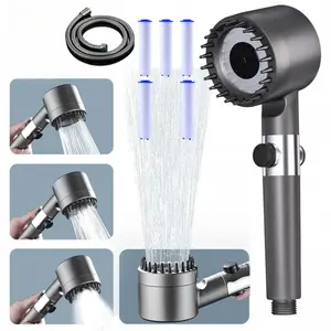 High Pressure Ion Drops Shower Head with  Hose Multi Mode Filtered Remove Chlorine Massageable ON OFF Switch Handheld