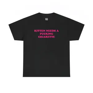 Kitten Needs A Cig Shirt - Unisex Cotton Tee, Funny Shirt, Cat Shirt Shirt Menswear