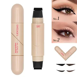 Rotating Double-ended Eyeliner Pen, Long LastingRotating Eyeliner Stamp Pen, Eye Makeup Tool forWomen & Girls, Professional Daily MakeupAccessories,Cosmetic.