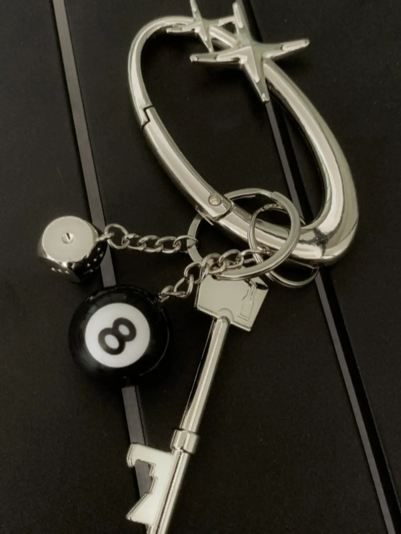 Y2K Star Keychain Belt Accessory, Fashion Hip Hop  Bag Charm, Keychain For Bags, Unisex Daily Wear, Suitable for Men & Women, Stylish Keychain, Fashionable Alloy Keychain