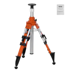 fathersdaygift VEVOR Laser Level Tripod Stand, 5/8-11 Thread Mount, 27.16-67.71 inch Height Adjustment Heavy Duty Survey Tripod, with Level Bubble Diffusion Limiter, Liftable Non-Skid Feet for Construction